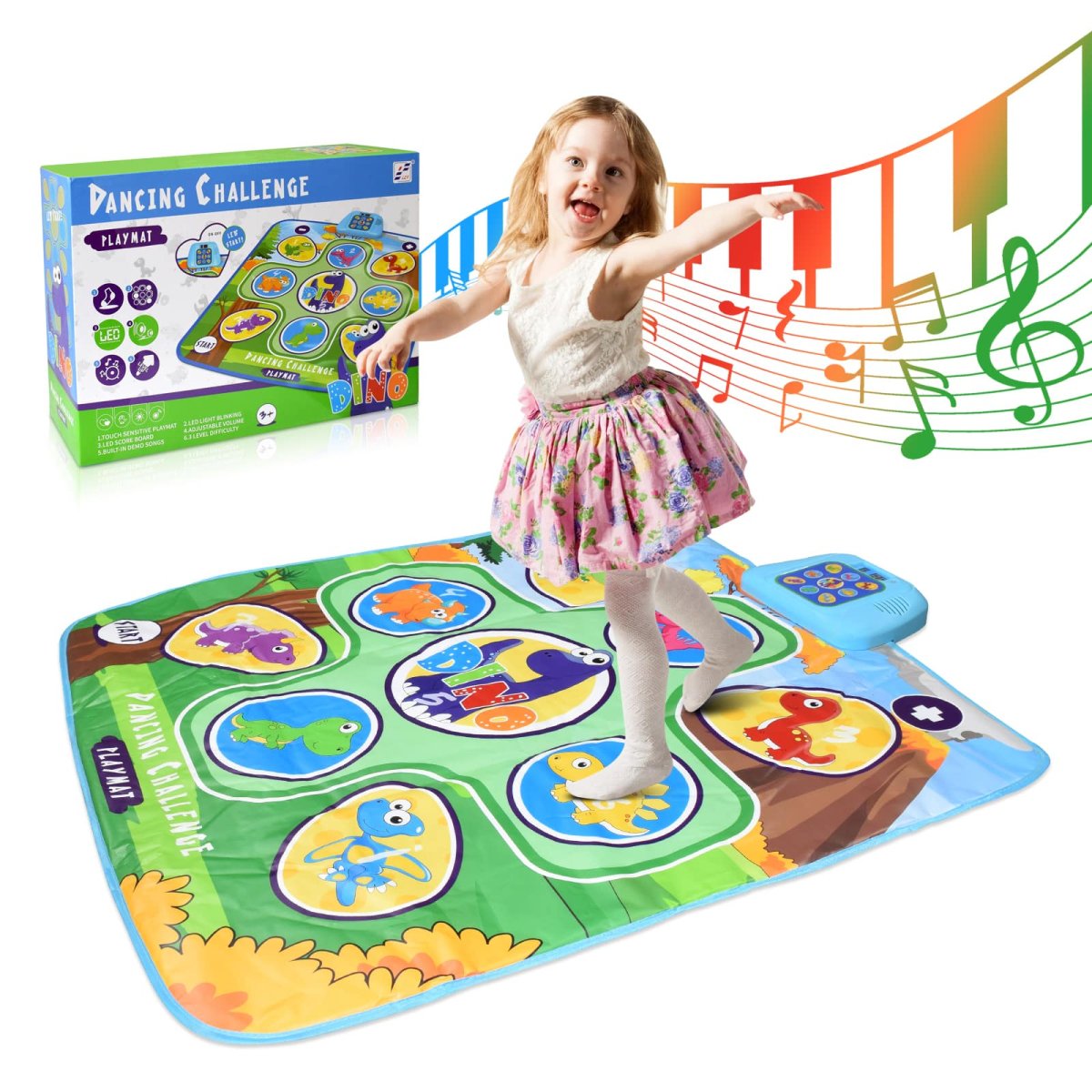 Tapis de danse musicale avec lumière LED pour enfants – Image 2