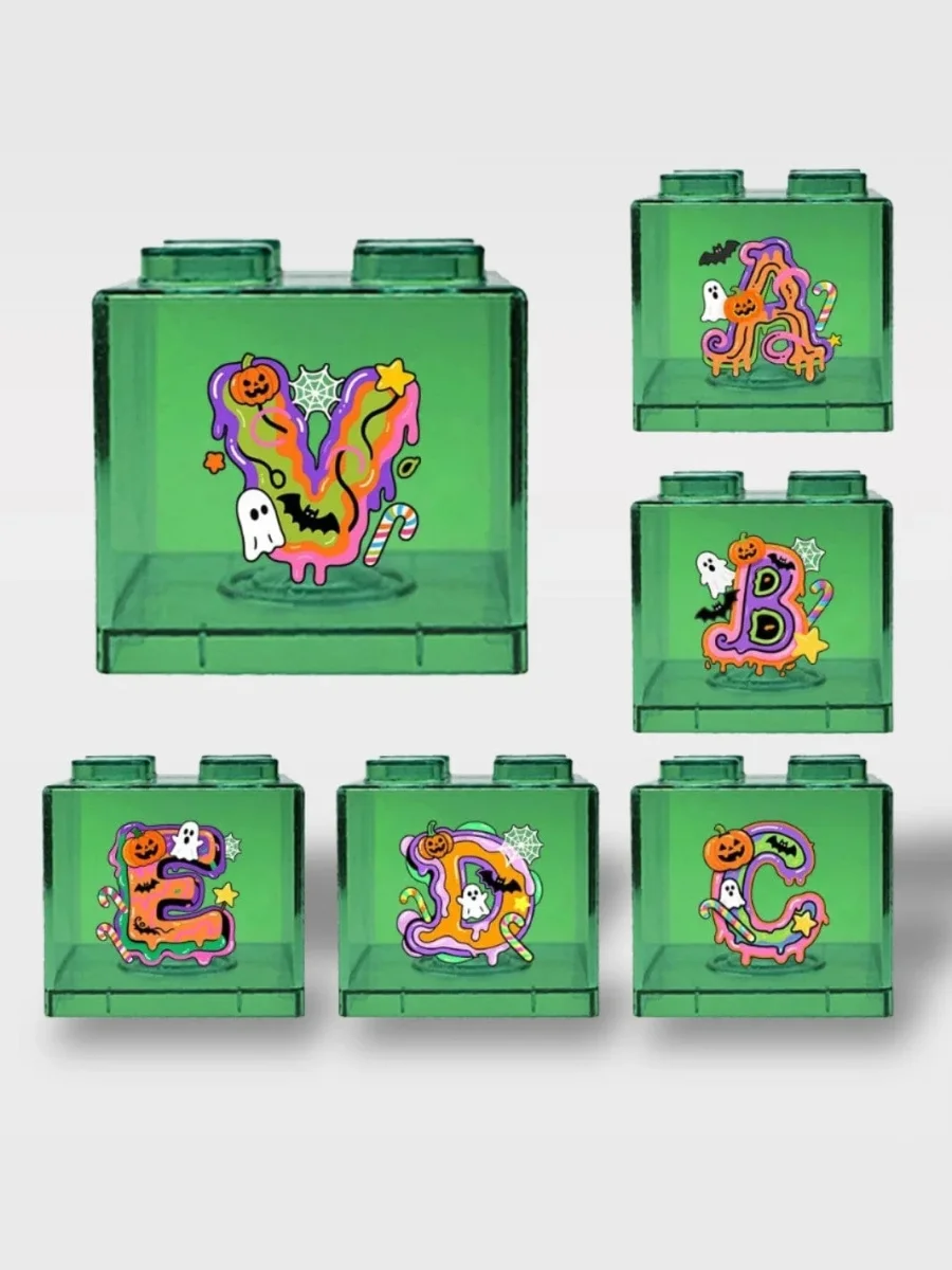 Tirelire Halloween Lettres Vertes TransparentesLe Cube Fantôme – Image 2