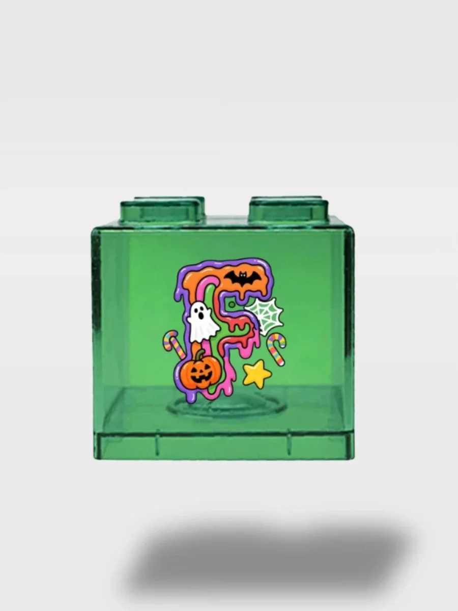 Tirelire Halloween Lettres Vertes TransparentesLe Cube Fantôme – Image 8